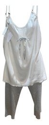 [FER828191BLAYGRI1] Pijama Solera + Pantalon Capri De Verano Algodon Ferz 828191