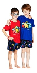 [BIASEC22056AZU4] Pijama Verano Varon Nene Among Us Bianca Secreta 22056