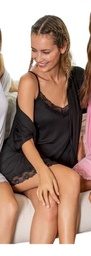 [BIASEC24030BLA1] Camison De Modal Con Puntilla Sexy Bianca Secreta 24030