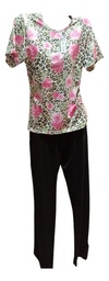 Pijama Manga Corta Con Pantalon Largo Algodon Ferz 828336