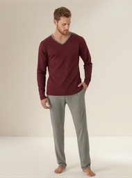 Pijama Hombre Invierno Algodon Interlock Duo Tone 3 Ases 710