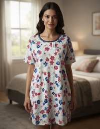 [FER827350AZU1] Camison Remeron Camisola Verano Algodon Marcela Ferz 827350