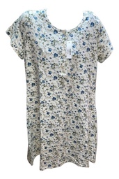 [FER827471CREYAZU1] Camison Corto Manga Corta De Algodon Marcela Ferz 827471